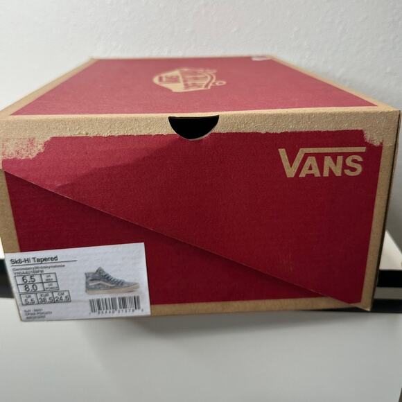 Vans Washed Blue White Sk8-Hi Taper Denim Winter Sky Skate Shoes 8 - Picture 15 of 15